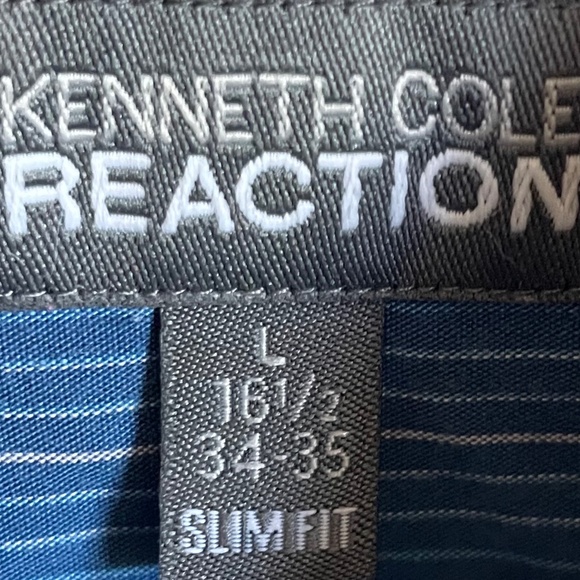 PRICE DROP: Kenneth Cole Reaction slim fit long sleeve shirt  -  Men's L - Picture 3 of 8